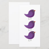 Save The Date Enfants oiseau mignon (Devant / Derrière)