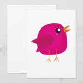 Save The Date Enfants oiseau mignon (Devant / Derrière)