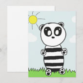 Save The Date Enfants Panda (Devant / Derrière)