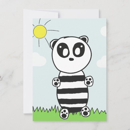 Save The Date Enfants Panda (Devant)