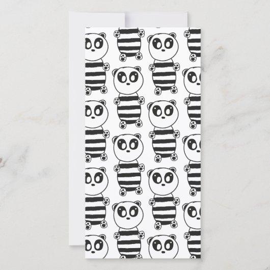 Save The Date Enfants Panda  (Devant)