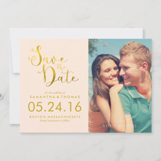 Save The Date Enfiler un script élégant Enregistrer la date (Devant)
