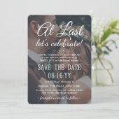 Save The Date Enfin 2 Photo Simple Superposition Célébration de (Debout devant)