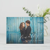 Save The Date Enfin Calligraphie Script Enregistrer la date (Debout devant)