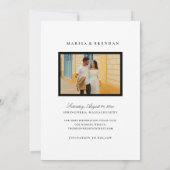 Save The Date Enfin Elegant noir et blanc photo (Dos)