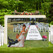 Save The Date Enfin enregistrer la date Brown cheveux drôle Coup