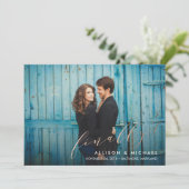 Save The Date Enfin Faux Foil Calligraphy Script Enregistrer la  (Debout devant)