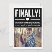 Save The Date Enfin - Photo noir Faire part Enregistrer la date (Devant)