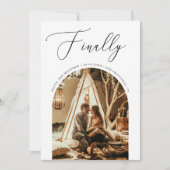 Save The Date Enfin Script. Arc romantique moderne Mariage photo (Devant)