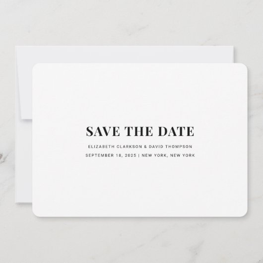 Save The Date Enfin | Simple Modern Script Mariage photo (Dos)