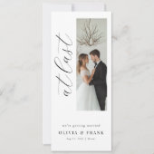 Save The Date Enfin, un marque-page photo moderne avec un script (Devant)