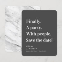 Enfin un parti simple texte gris foncé minimaliste