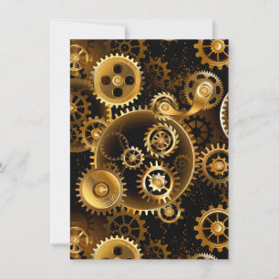 Save The Date Engrenages en laiton Steampunk sans soudure