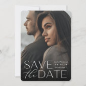 Save The Date Énoncé moderne | Photo verticale (Devant)