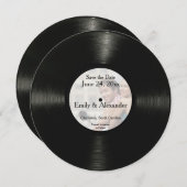 Save The Date Enregistrement rond Photo personnalisée Enregistre (Devant / Derrière)