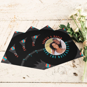 SAVE THE DATE ENREGISTREMENT VINYL UNIQUE PHOTO CODE QR ENREGIST