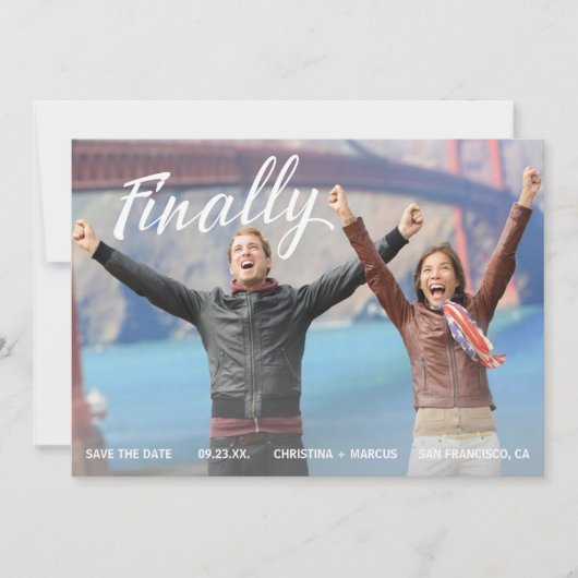 Save The Date Enregistrer la bande bleue de la date (Devant)