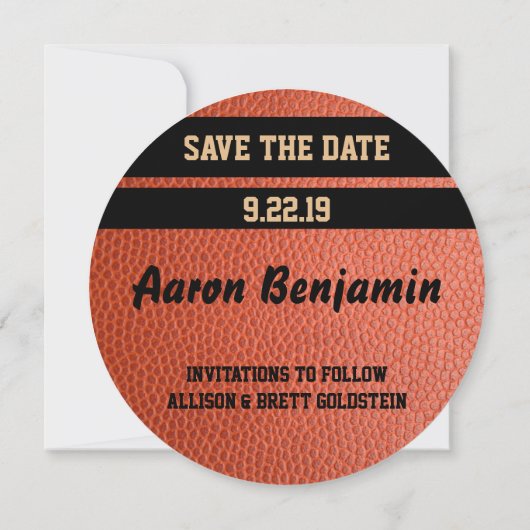Save The Date Enregistrer la collection Date for Hoops (Dos)
