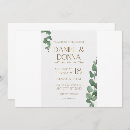 Save The Date Enregistrer la date (Devant / Derrière)