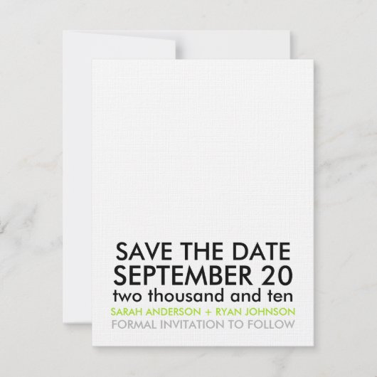 Save The Date Enregistrer la date (Devant)