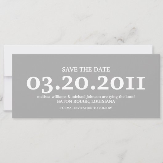Save The Date Enregistrer la date (Devant)