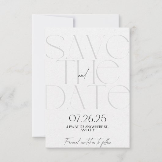 Save The Date Enregistrer la date (Devant)