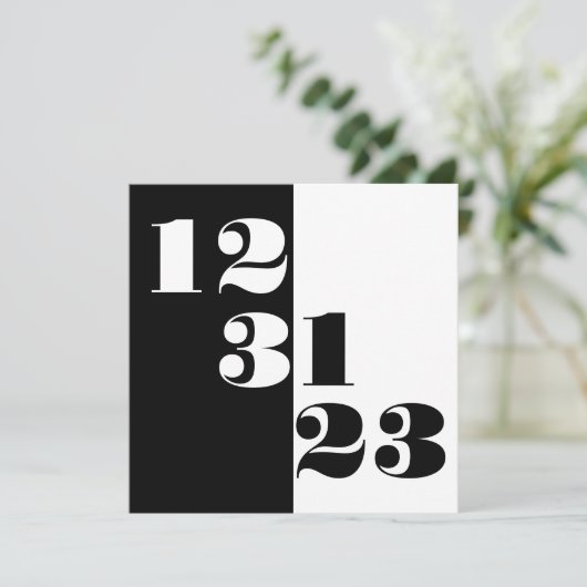 Save The Date Enregistrer la date 123123 Mariage du réveillon du (Debout devant)