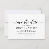 Save The Date Enregistrer la date 3 Photo Elegant Editable Moder (Dos)