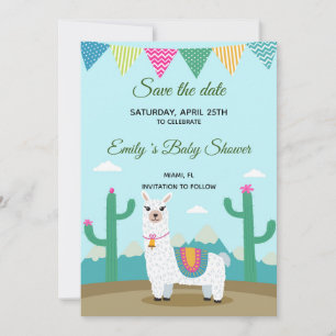 Save The Date Enregistrer La Date Alpaca Lama