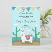 Save The Date Enregistrer La Date Alpaca Lama (Debout devant)
