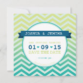 Save The Date ENREGISTRER LA DATE ANNONCE ombre chevron (Devant)