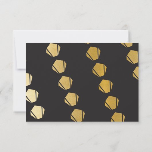 Save The Date Enregistrer La Date Art Déco Wedding Party Gold In (Dos)