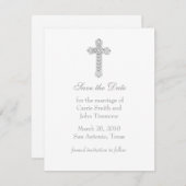 Save The Date Enregistrer la date avec croix (Devant / Derrière)