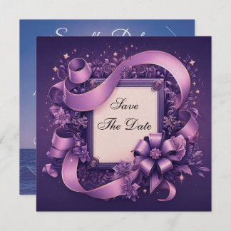 Save The Date Enregistrer la date avec des rubans violets