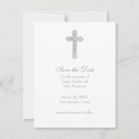 Save The Date Enregistrer la date avec la photo croisée Retour (Devant)