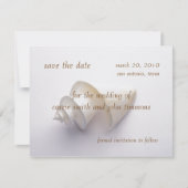 Save The Date Enregistrer la date avec Sea Shell dans le sable (Devant)