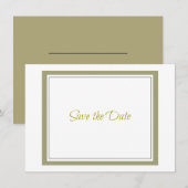 Save The Date Enregistrer la date avec une bordure dorée (Devant / Derrière)