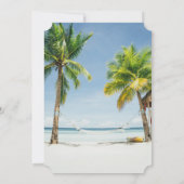 Save The Date Enregistrer la date Bagage Tropical Balise Photo (Dos)