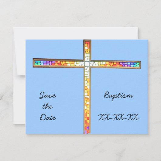 Save The Date Enregistrer la Date - Baptême (garçon) - invitatio (Devant)