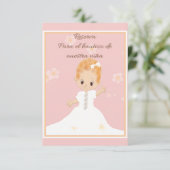 Save The Date Enregistrer la date bébé fille espagnole (Debout devant)