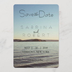 Save The Date Enregistrer la date - Belle vue sur le lac