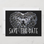 Save The Date Enregistrer la date - Bijou de coeur en métal goth (Devant)