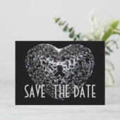 Save The Date Enregistrer la date - Bijou de coeur en métal goth (Debout devant)