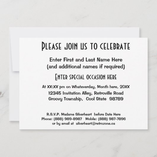 Save The Date Enregistrer la date - Bijou de coeur en métal goth (Dos)