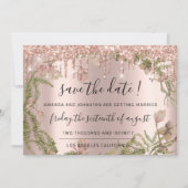 Save The Date Enregistrer La Date Black Rose Floral Driodland Dr (Devant)