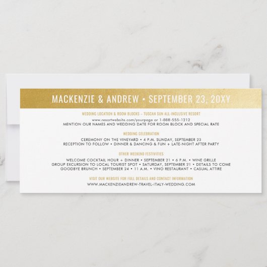 Save The Date Enregistrer la date Boarding Pass Simple Modern Go (Dos)