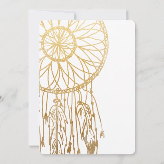 Save The Date Enregistrer la date Bohemian Dreamcatcher Faux or (Dos)