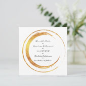 Save The Date Enregistrer La Date Cercles Noir Blanc Or (Debout devant)