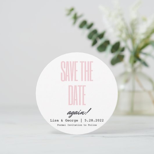 Save The Date Enregistrer la date Changer de date Mariage simpli (Debout devant)