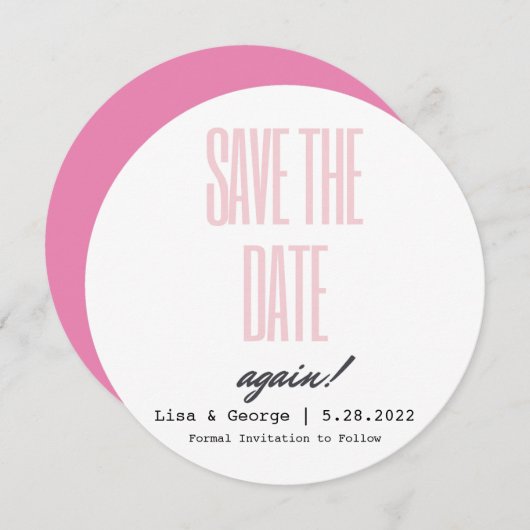 Save The Date Enregistrer la date Changer de date Mariage simpli (Devant / Derrière)